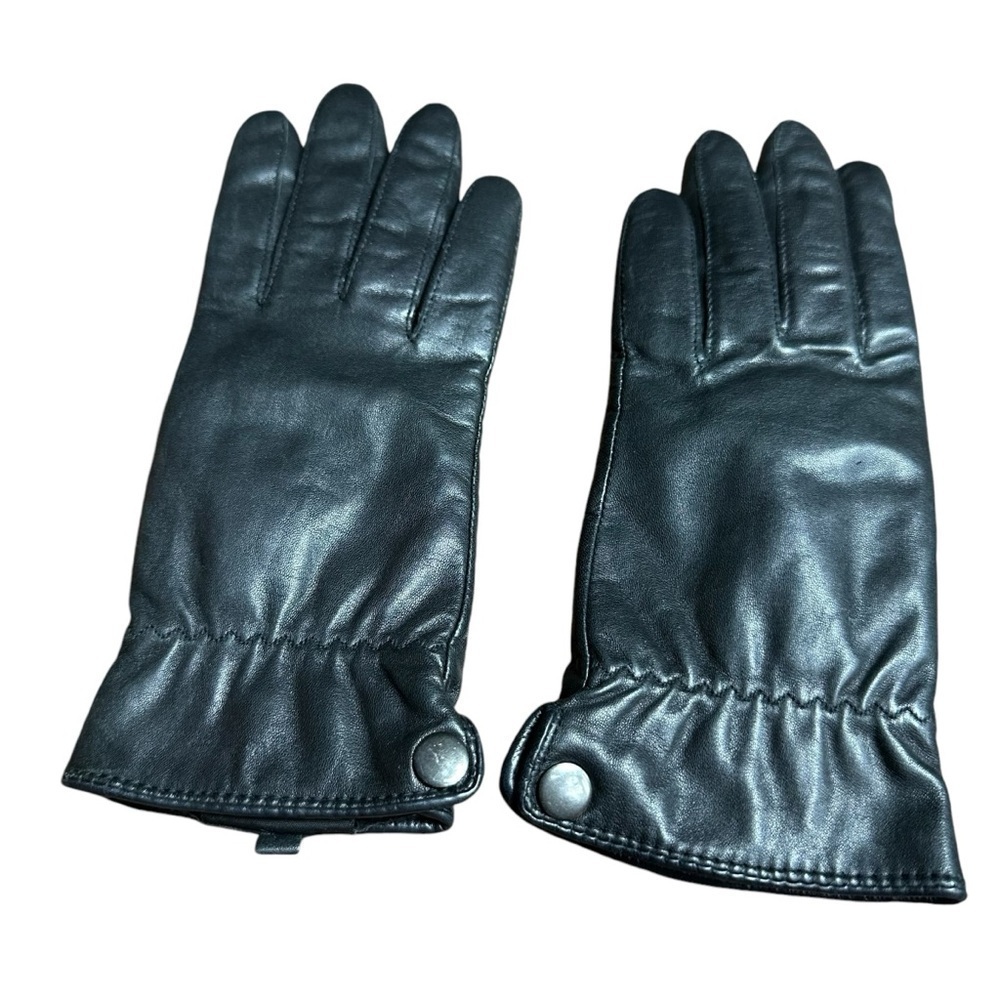 Beautiful Black Leather Lined Women's Gloves, Thinsulate, Small